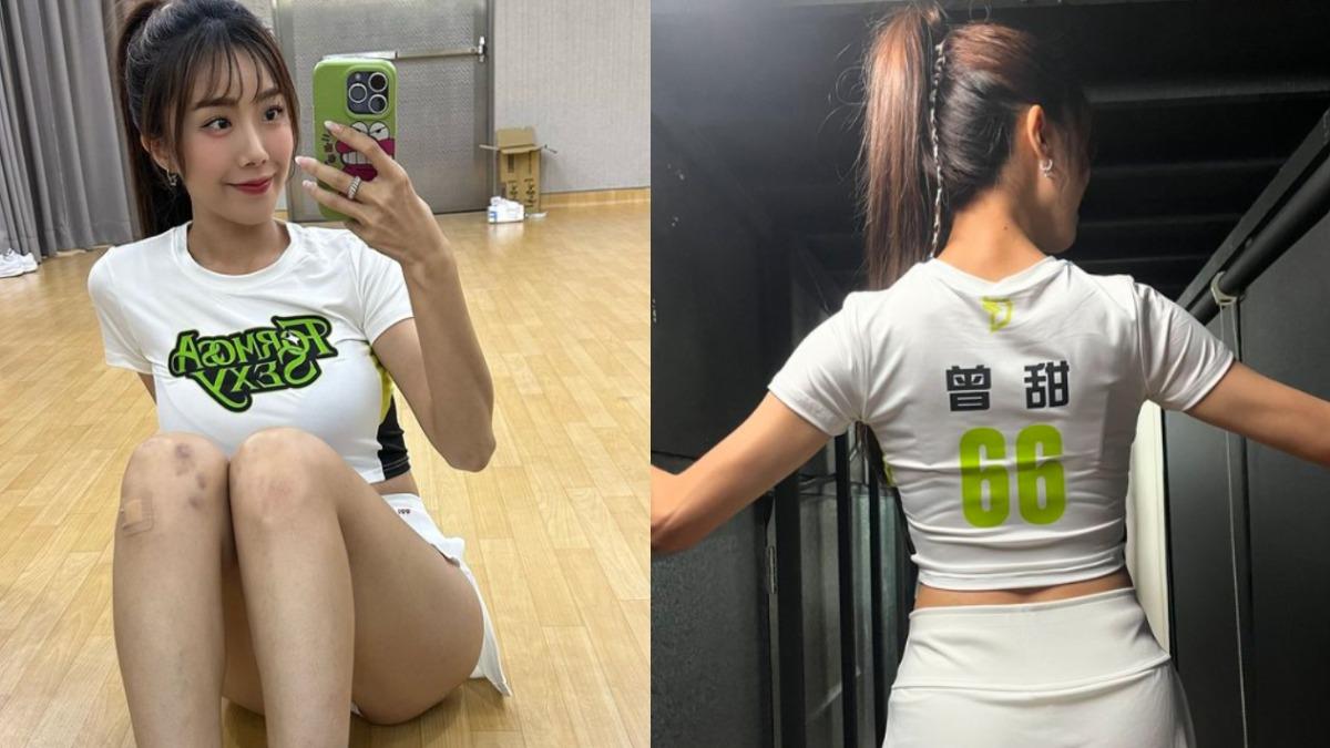 曾甜今年加盟職籃啦啦隊「夢想家」。(圖/翻攝自sweety80419 IG)