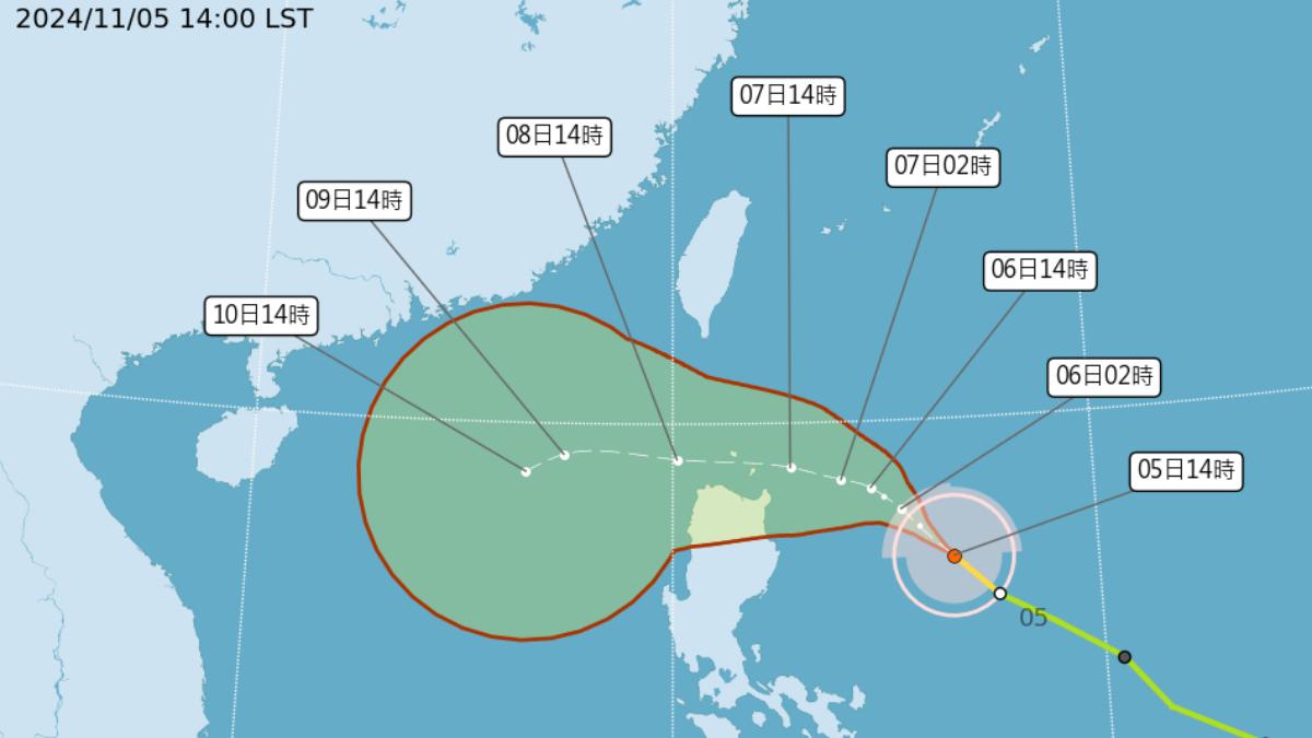 天氣/銀杏颱風明「陷鞍型場」慢行!粉專示警:週末3地慎防強降雨