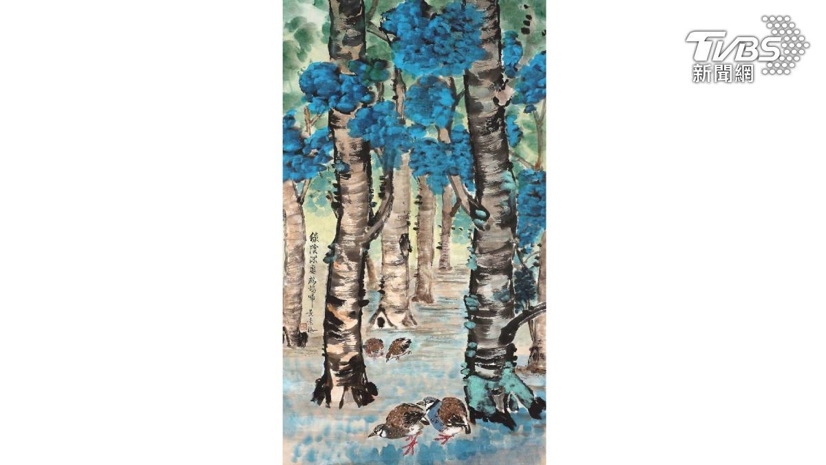 已故花鳥畫大師黃素梅作品(圖/國際濕地科學家學會提供)