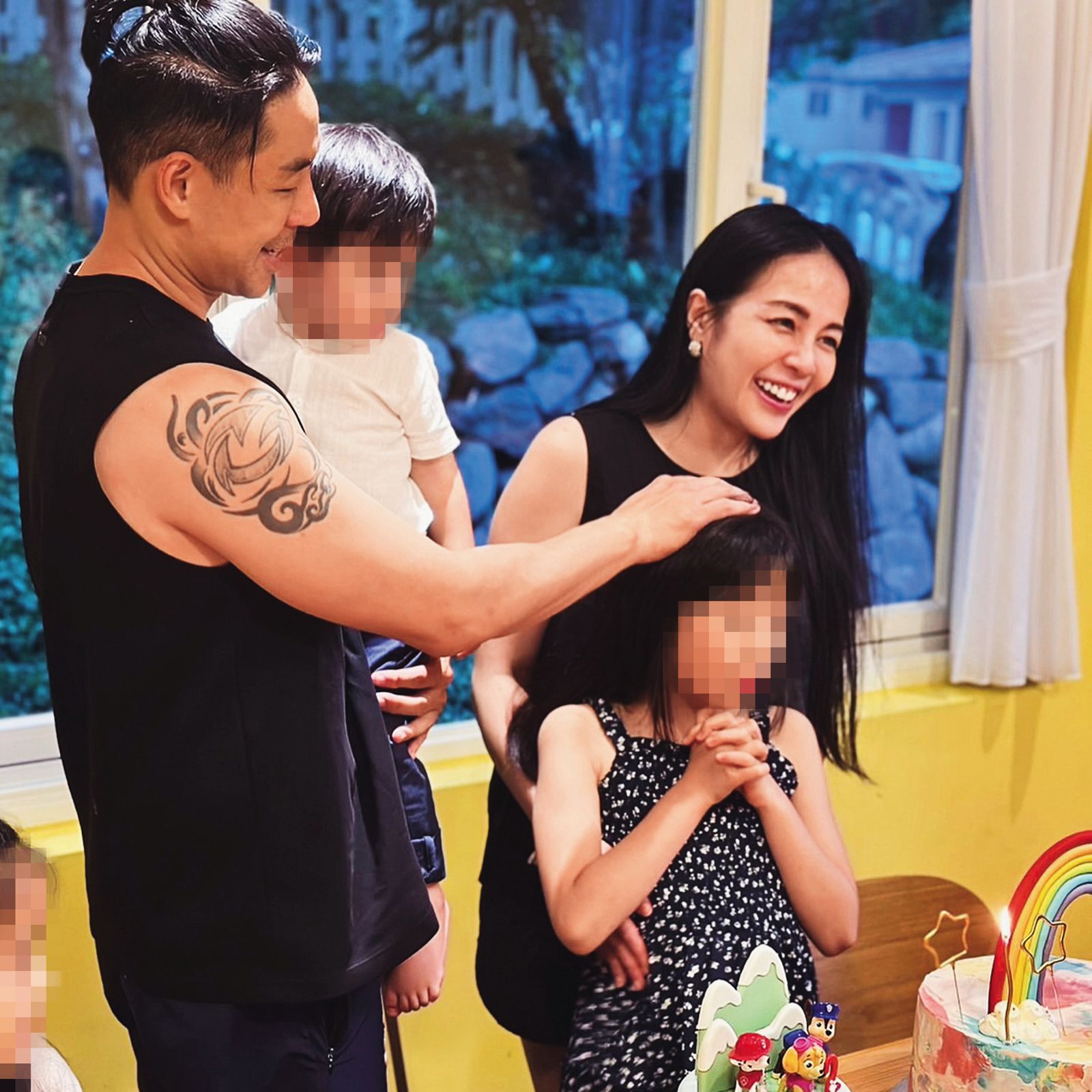 藍鈞天的老婆陳羽柔最後一次在IG發全家福,是8月5日替女兒慶生。(圖/翻攝自陳羽柔IG)