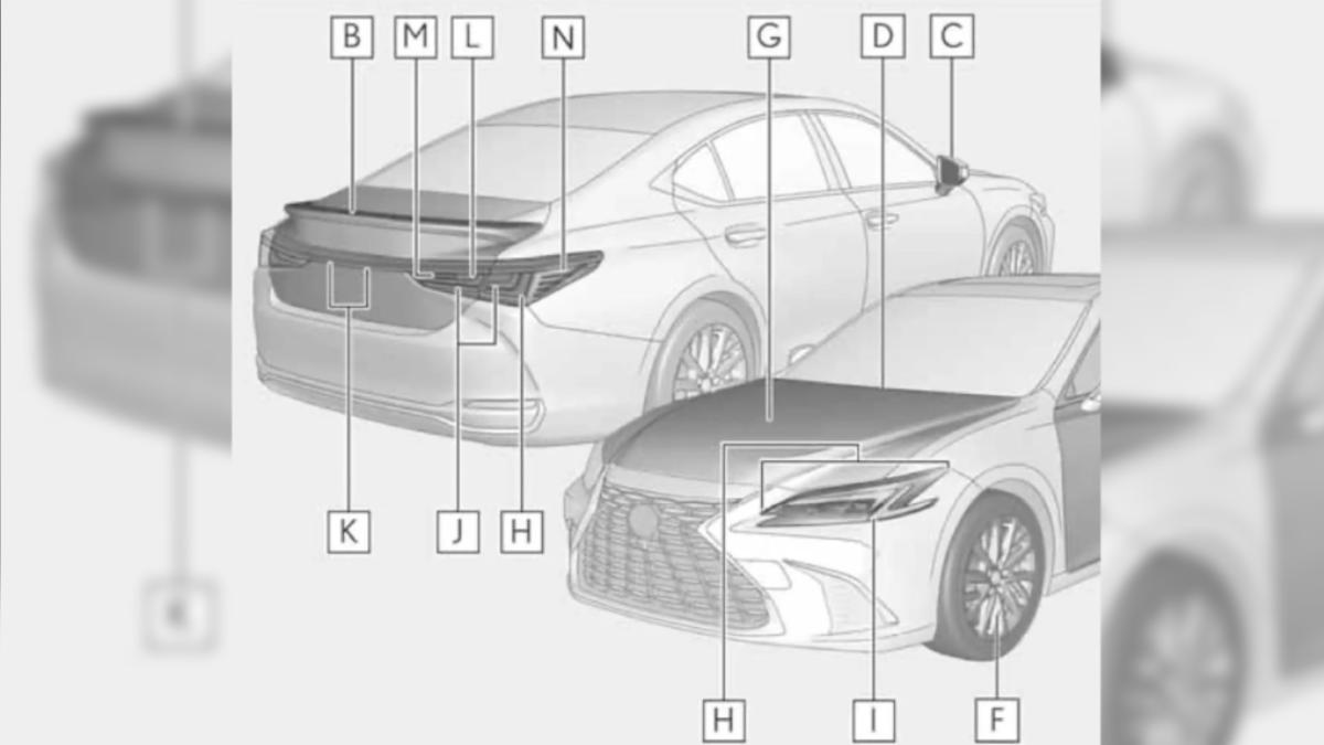 網路上提前曝光的改款Lexus ES車主手冊照。(圖/翻攝自Kolesa.ru)