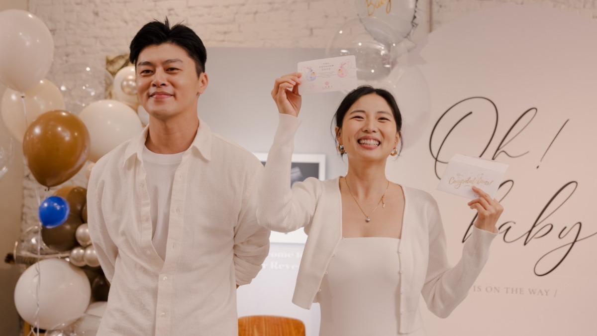 賴珮如跟老公一起分享喜悅。(圖/經紀人提供)
