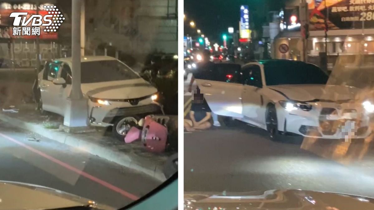 獨/往死裡打?台中BMW三煞當街鋁棒砸車 2少年頭破血流