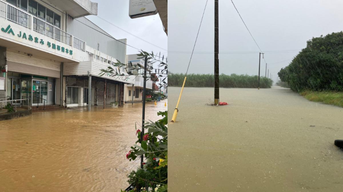 日本沖繩、鹿兒島破紀錄暴雨　民宿「崩塌墜河」、農田慘被淹