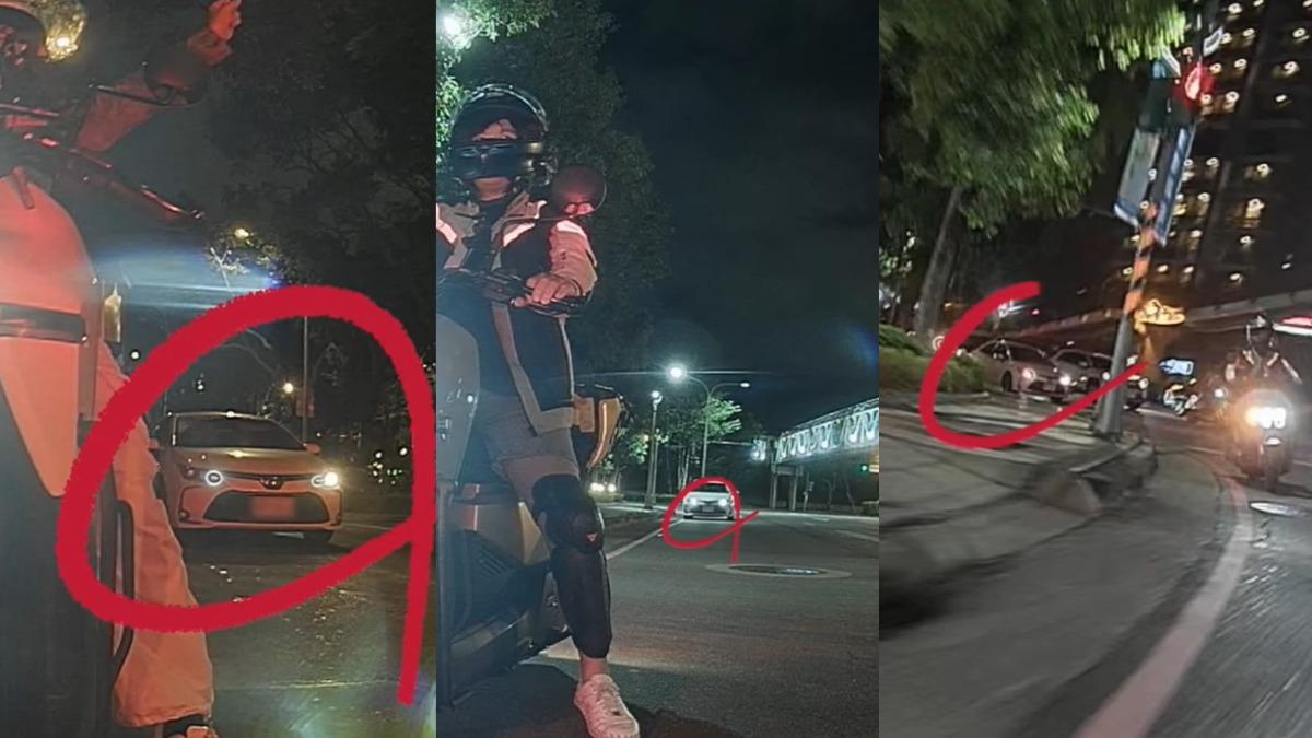 白色轎車沿路尾隨李多慧。(圖/翻攝自李多慧臉書)