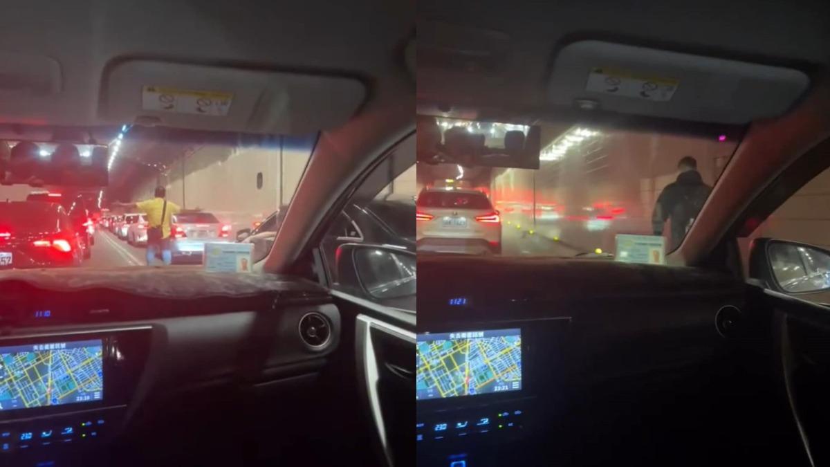 基隆路地下道塞爆!3分鐘路程熬1小時出不去 民眾爆氣敲車洩憤