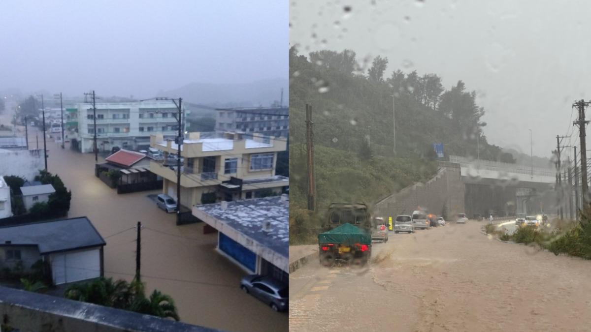 赴日注意!沖繩破紀錄暴雨「道路成汪洋」 2天灌5個月雨量