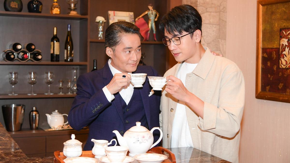 《願望》陳謙文(右)挑起江國賓(左)與江宏恩的血緣之爭。(圖/三立提供)
