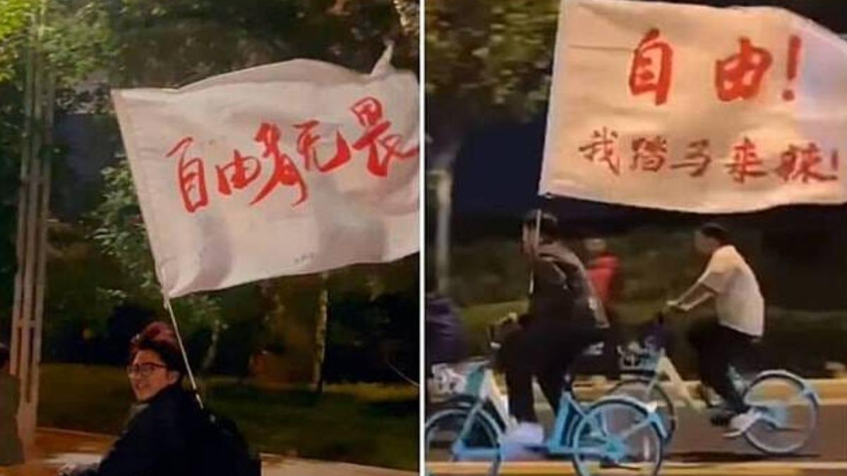 中國學生集體夜騎遭「封校禁足」 律師嘆:台灣還有人想統一?