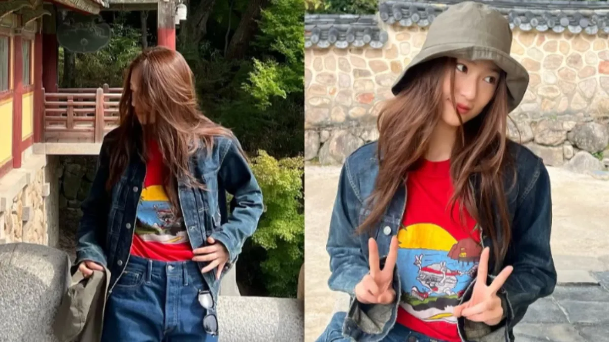 丹寧配上丹寧的組合是日常百搭公式。(圖/翻攝自IG@vousmevoyez)