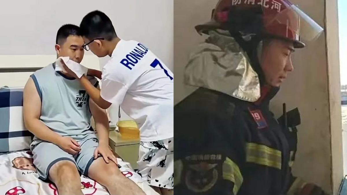衝火場救人!消防員慘中毒「智力退回3歲」 陸妻淚:陪你重新長大