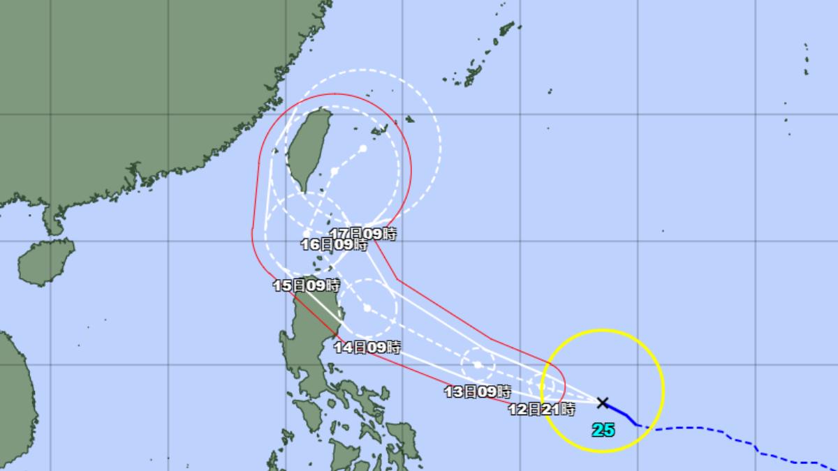 天氣/天兔颱風最快周四「海陸警齊發」 降雨熱區曝