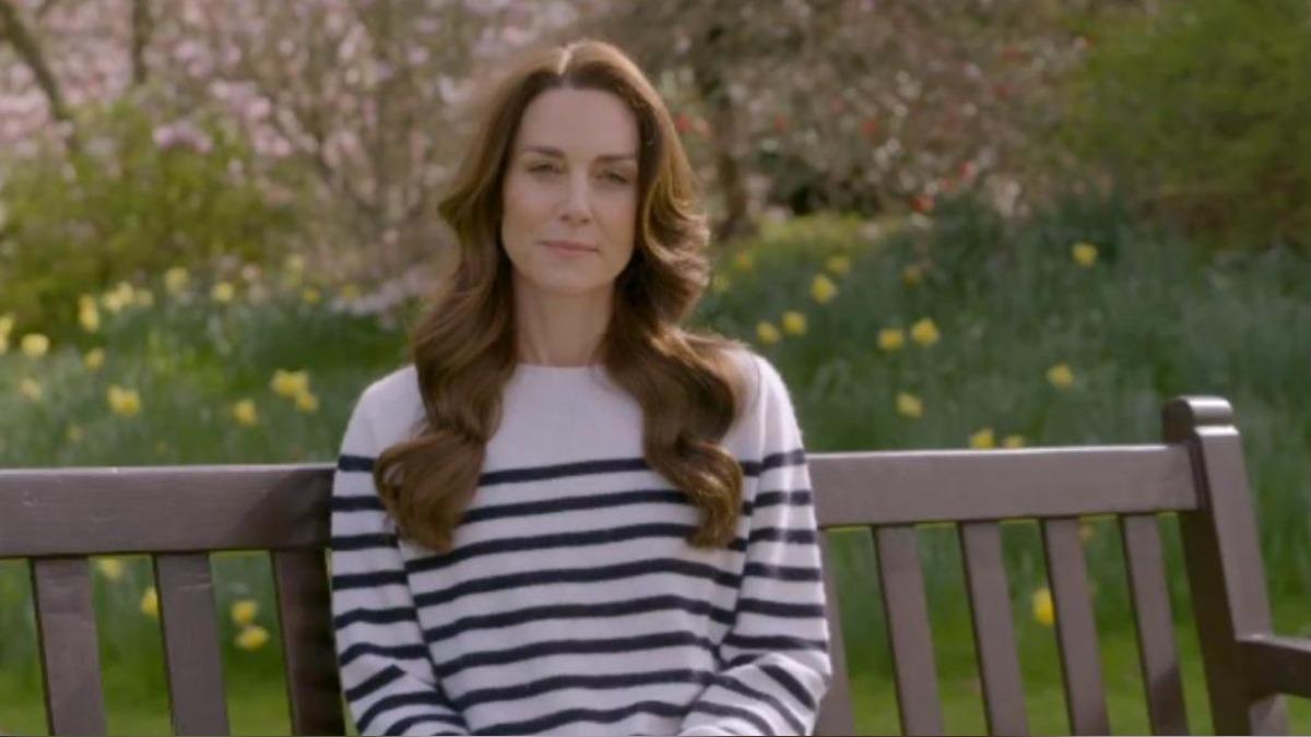 凱特王妃今年3月透過影片宣布罹癌。(圖/翻攝自X@KensingtonRoyal)