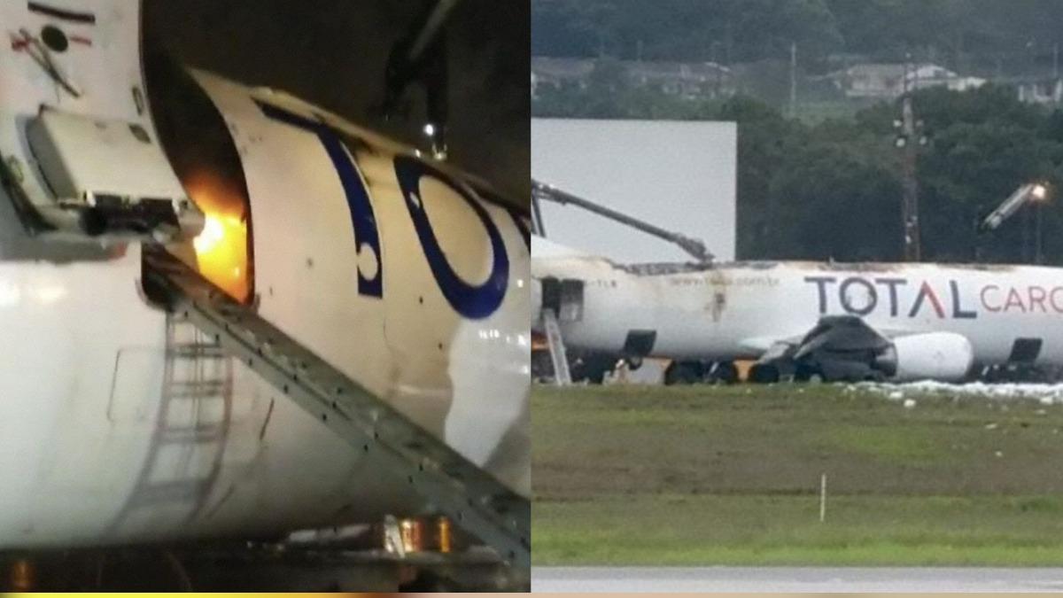 波音737飛機半空突起火!緊急迫降機場滅火 機身遭燒毀