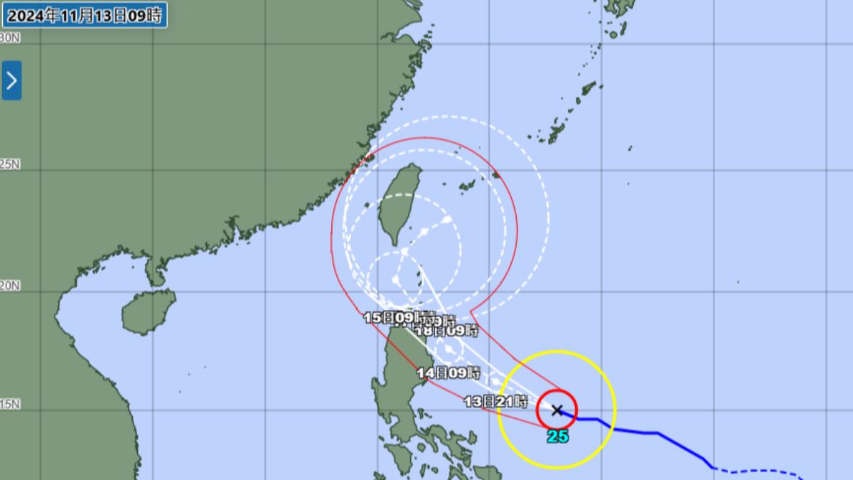 天氣/天兔颱風明北轉「逼近台灣」 專家:暴風圈恐壟罩3地