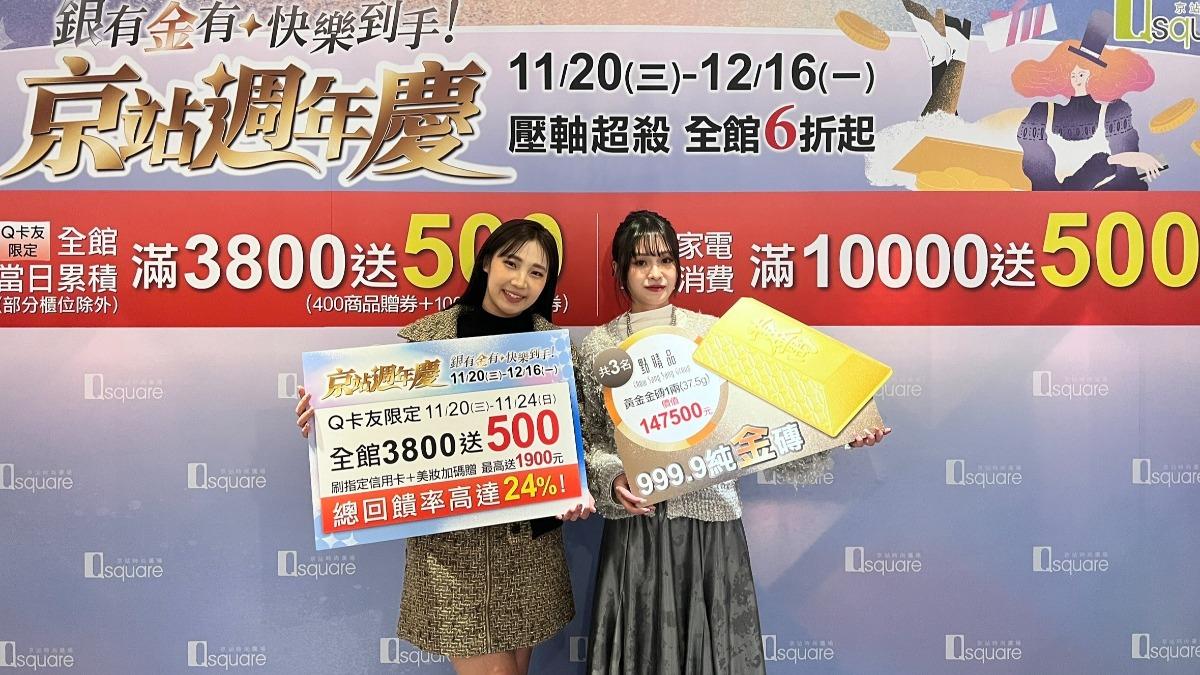 京站週年慶11/20開跑!放送1兩黃金 名字有2字爆米花免費