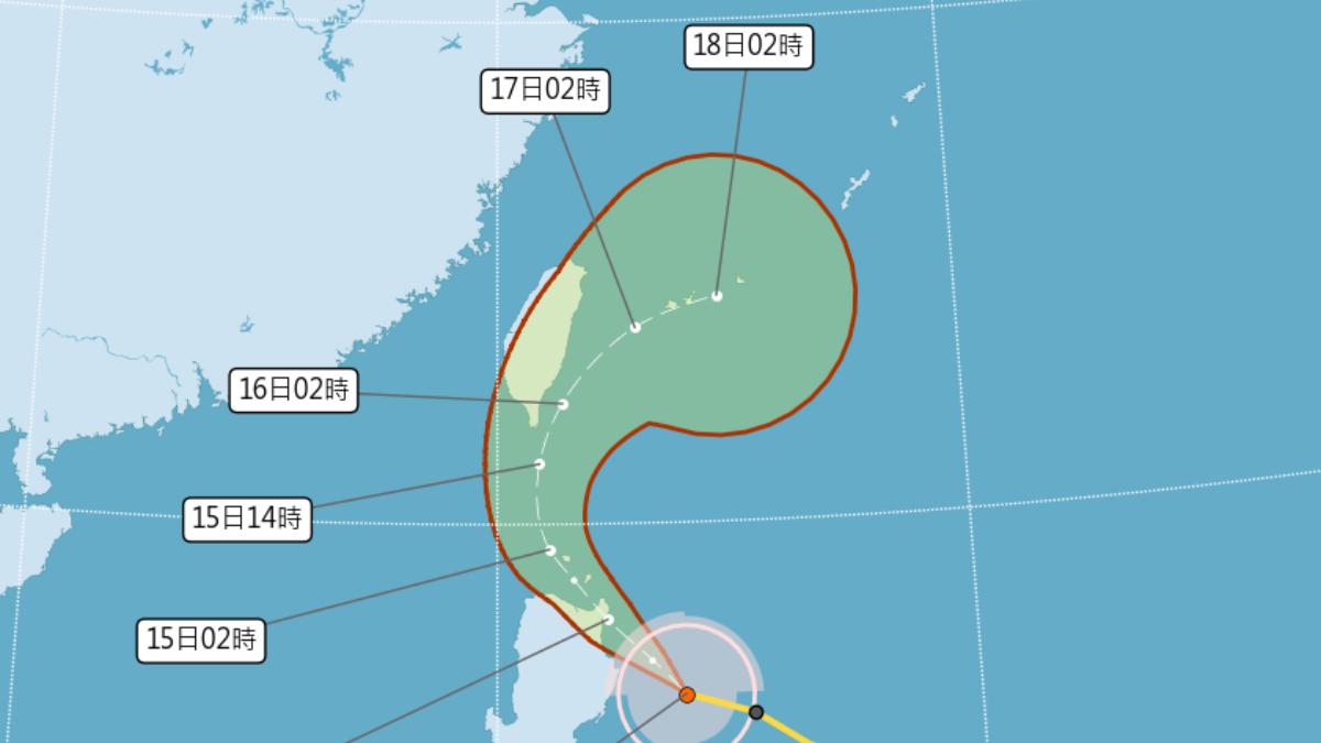 天氣/天兔颱風逼近台灣!氣象署凌晨5時30分發布海警