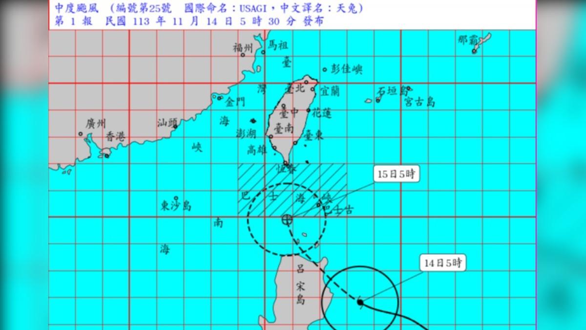 天氣/中颱天兔路徑多變 專家:極渦下衝「台北恐殺至15度」