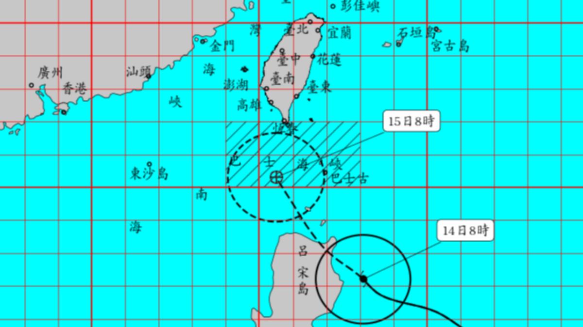天氣/天兔颱風更偏西恐登陸!4地區首當其衝 暴風圈估明觸陸