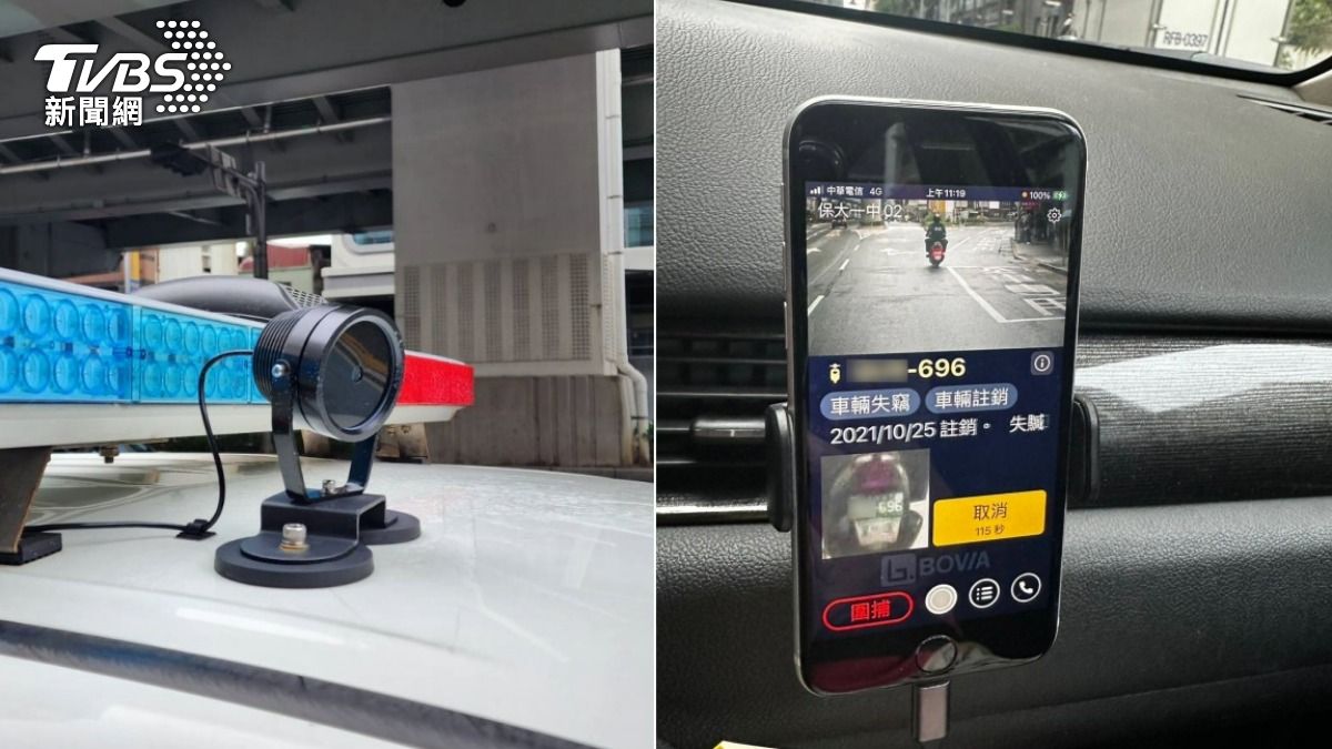 警車上配置最新的AI巡防系統。（圖／TVBS）