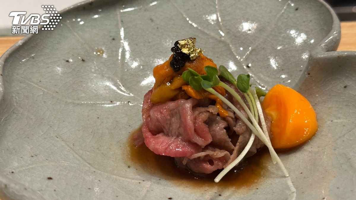 「Ajimi 割烹味美」還使用來自熊本的黑樺牛。(圖/陳昫蓁攝)
