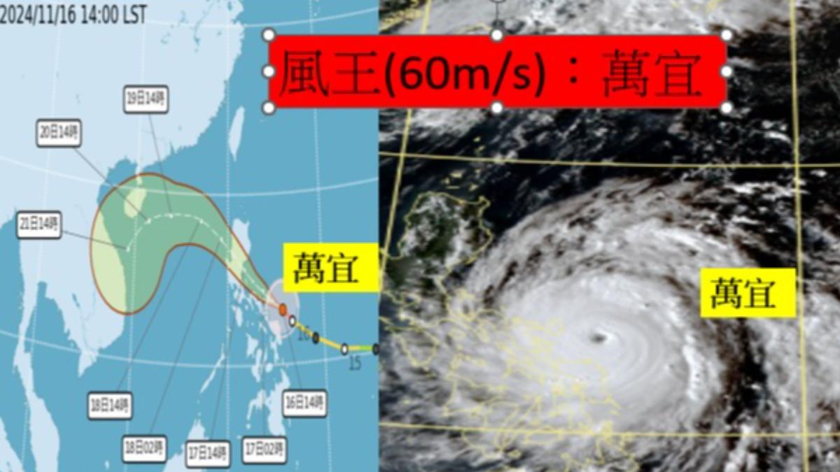 天氣/萬宜颱風逼近!伴東北季風掃台 明起「3地區」豪大雨開炸