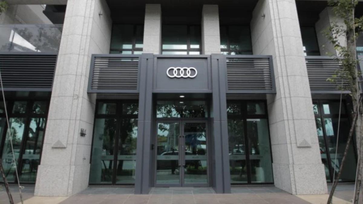 「Audi快閃城市車廊」位在台北市北投區。(圖/Audi提供)