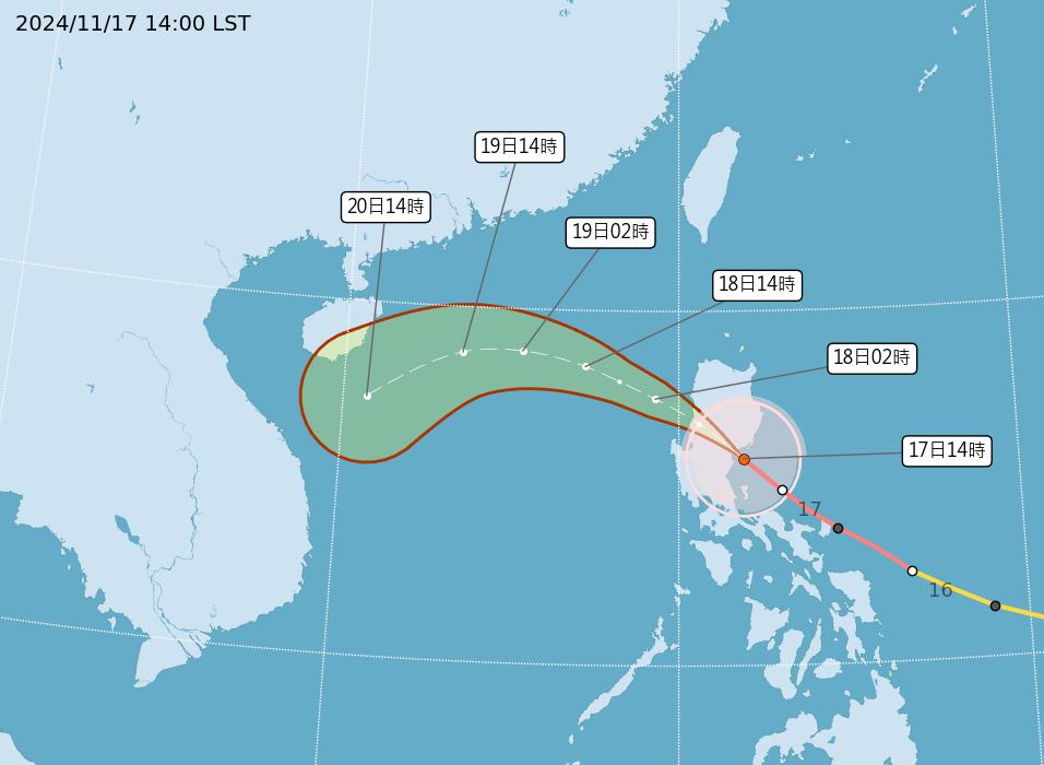 颱風-颱風路徑-最新颱風路徑-颱風萬宜-萬宜颱風-颱風萬宜路徑-氣象署