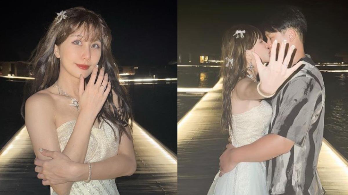 Joeman舊愛要嫁人了! 妮婭秀「超大鑽戒」甜吻未婚夫:我願意