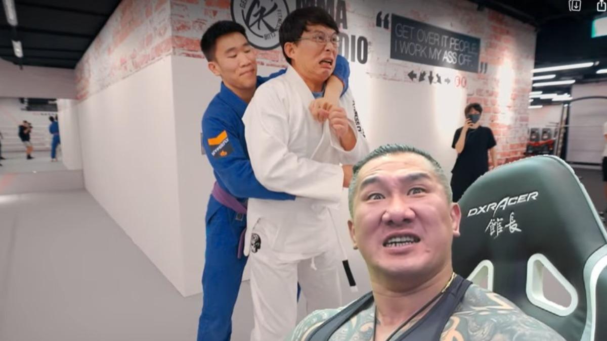 為國會亂鬥做準備?黃國昌找館長練柔術鎖喉:運動精神才會好