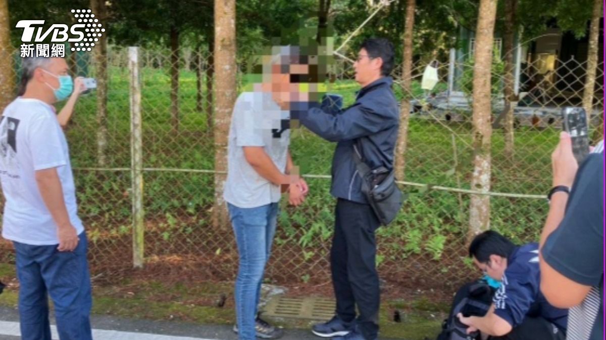 陳姓犯嫌在高鐵上亮刀,逃亡一天後昨日下午被警方逮捕。(圖/TVBS)