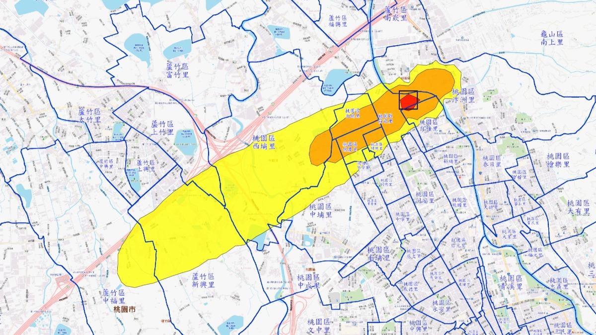 環保局預估14里恐受影響。(圖/翻攝自桃園環保局臉書)