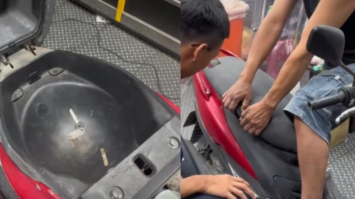 有機車師傅表示有快速方法可取出車鑰匙。(圖/翻攝自Ws文勝車業臉書)