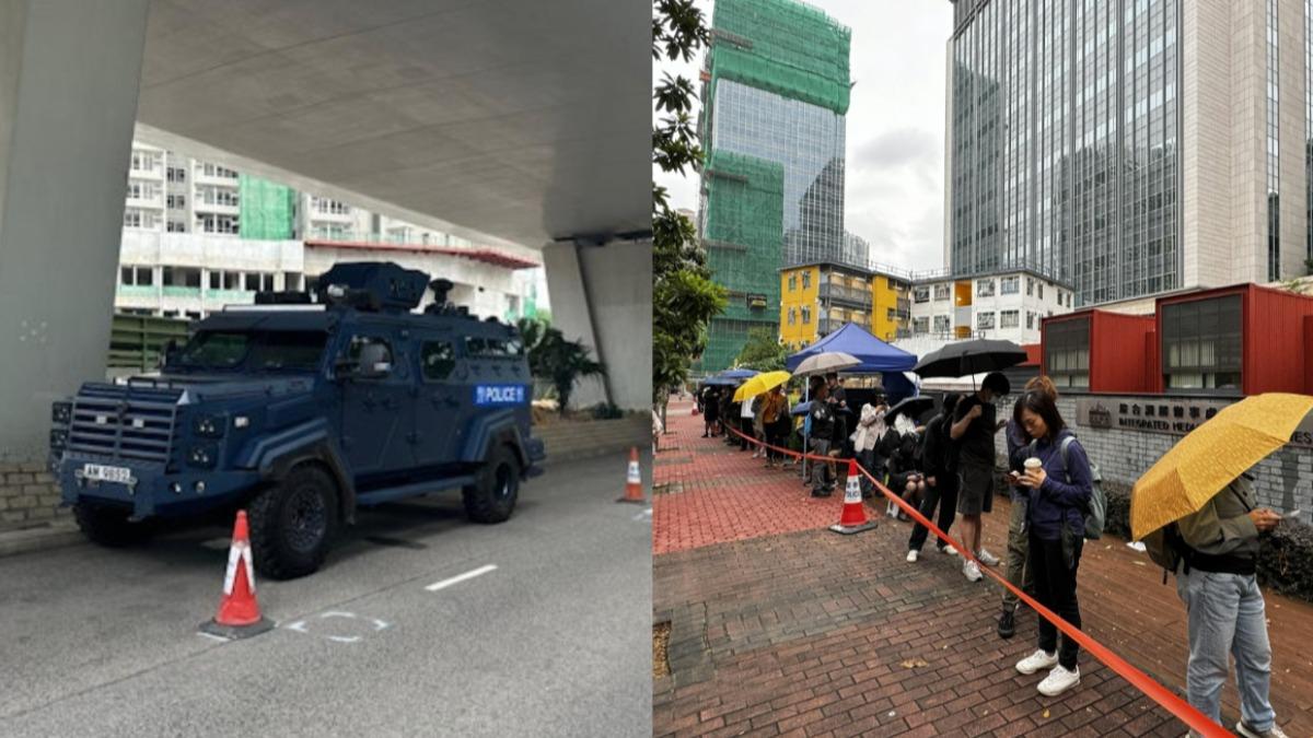 香港47人案「今判刑」!逾200人庭外排隊 警派裝甲車戒備
