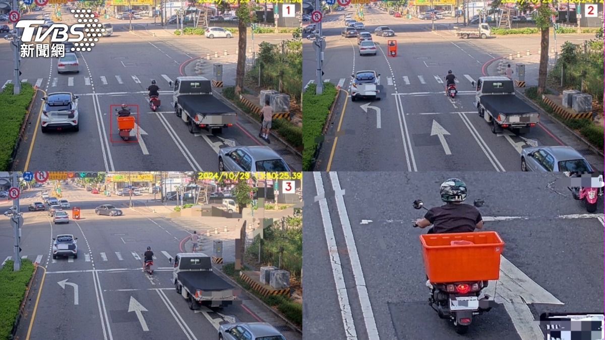 該車違規跨越雙白線。（圖／TVBS）