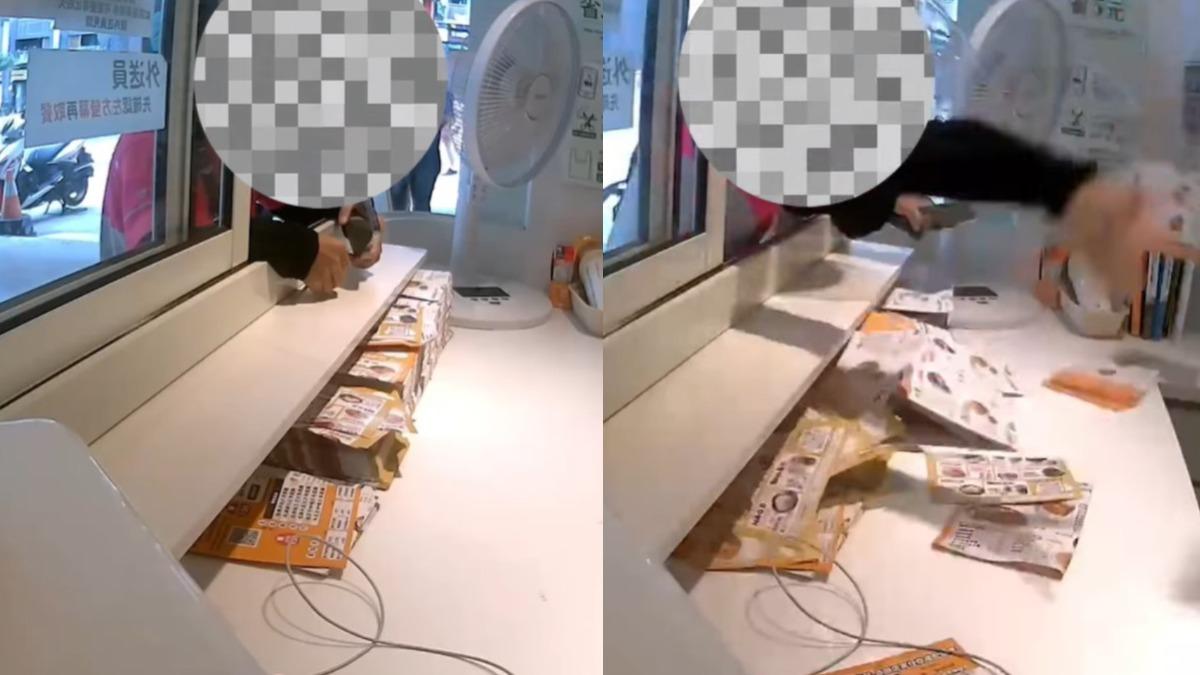 疑不爽取餐等太久!台中外送員暴怒 「DM狂丟店員」全場嚇傻
