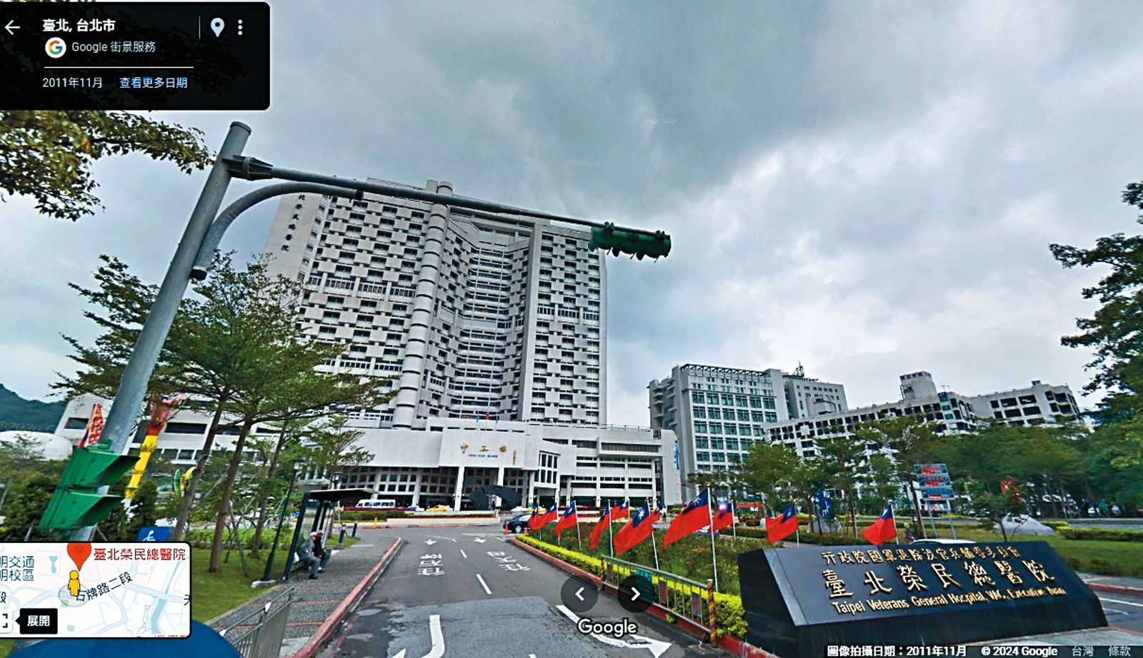 日前陳明真被目擊現身台北榮總。(圖/翻攝自Google Maps)