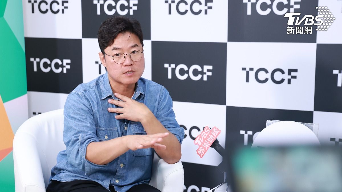 「羅PD」羅暎錫這次來台也接受TVBS訪問。(圖/黃城碩攝)