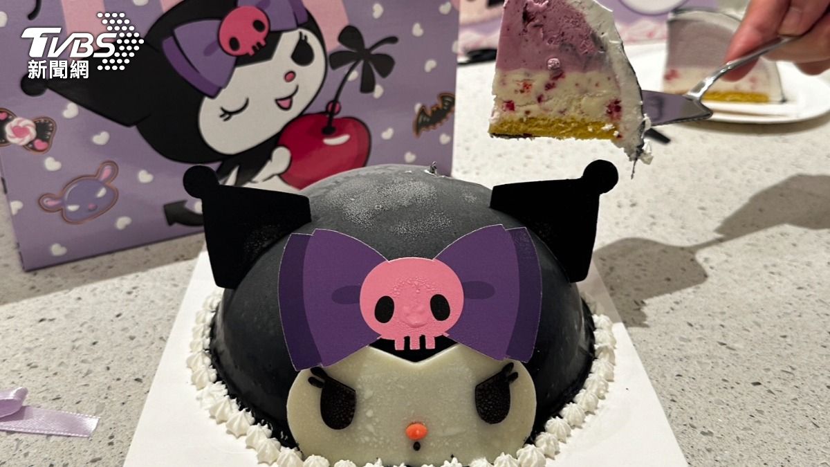 COLD STONE再度與三麗鷗人氣巨星Kuromi聯名第二彈冰淇淋蛋糕「就愛Kuromi」。（圖／陳昫蓁攝）