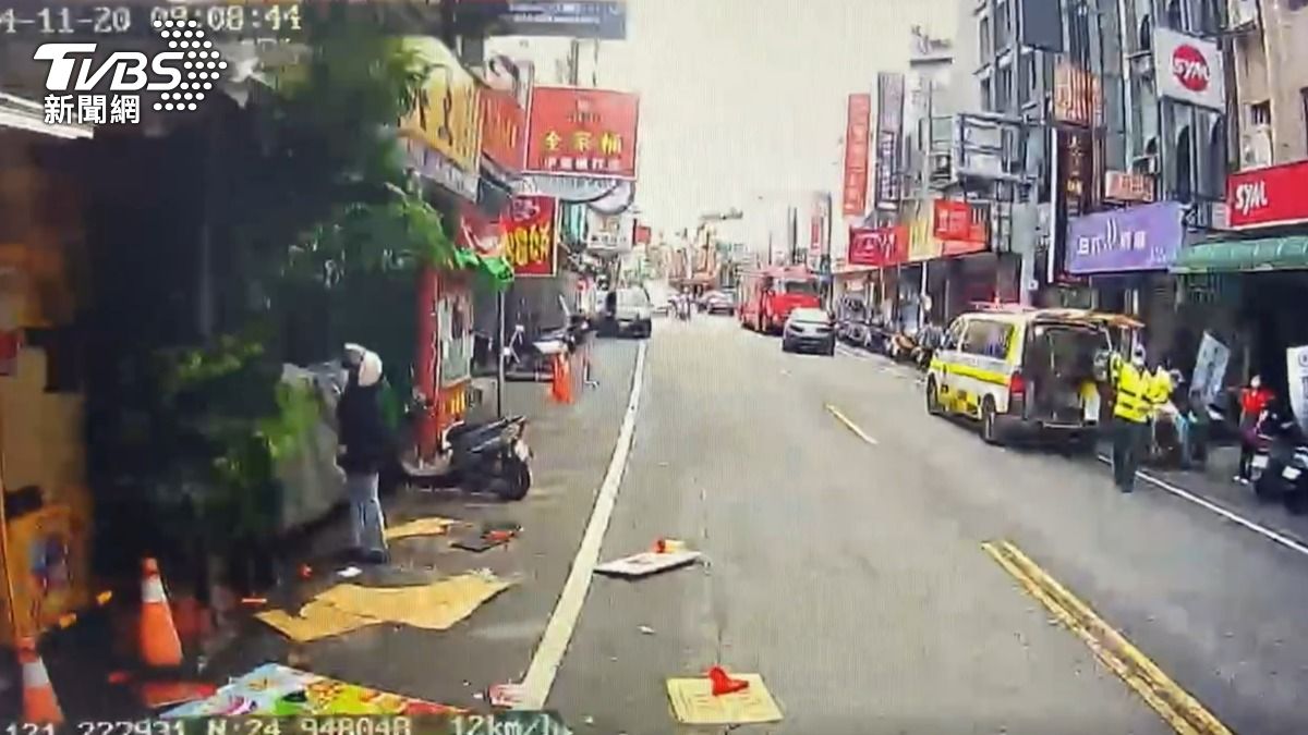 中壢小吃店瓦斯氣爆。（圖／TVBS）