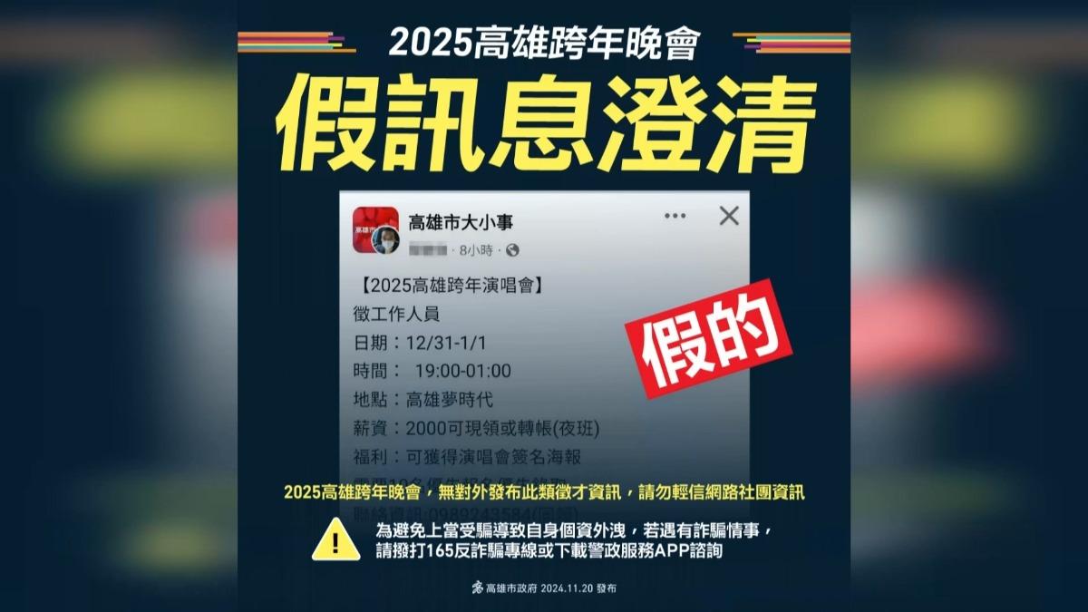 圖/翻攝臉書自 高雄市政府 Kaohsiung City Government