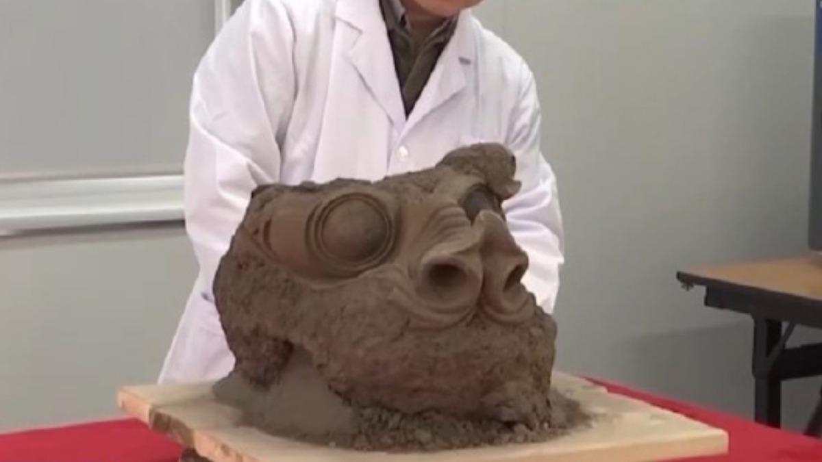 龍首推測是唐代文物。(圖/翻攝自微博)