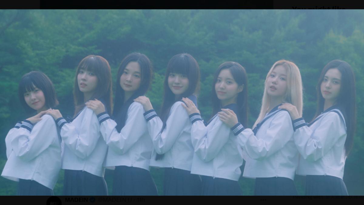 女團MADEIN於9月才出道,成員GAEUN(左三)11月宣布暫停活動。(圖/翻攝自X@MADEIN_U)