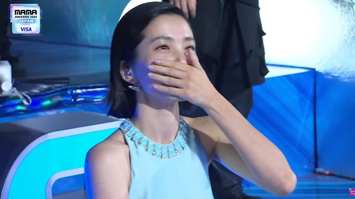 金泰梨看到舞台反應。(圖/取自Mnet YT)