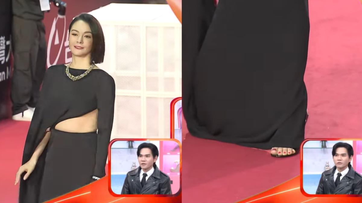 張榕容沒讓腳趾頭超出高跟鞋，被Kevin大力讚賞。（圖／TVBS）