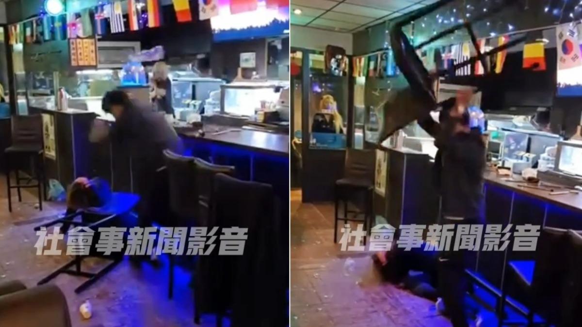 北市醉漢酒吧內狂砸餐具　連朋友都暴打