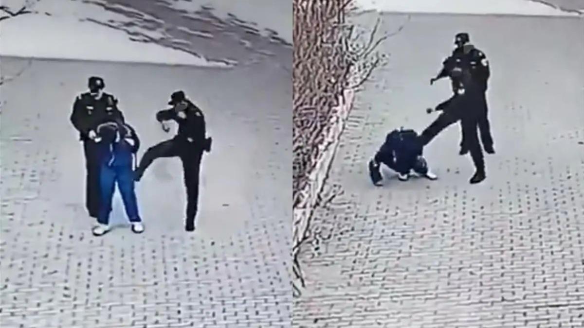 中國警察毆打12歲男童 「甩巴掌、猛踹」倒地繼續打