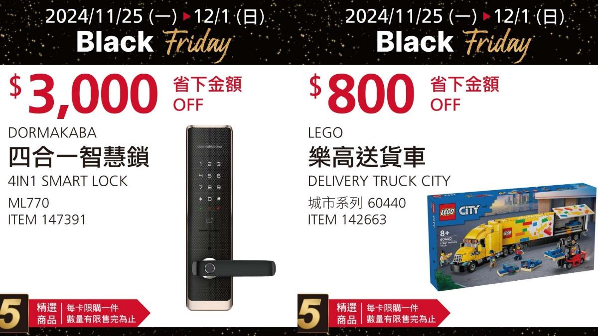 好市多黑五商品折扣。(圖/業者提供)