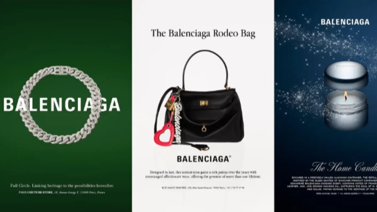 BALENCIAGA也在近期發布節日禮讚廣告大片。(圖/BALENCIAGA)