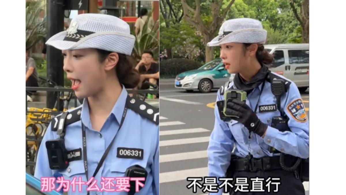 兔子警官耐心勸導。(圖/翻攝自 搜狐新聞)